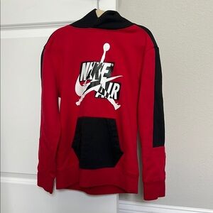 Nike Red and Black Jumpman Hoodie Sweatshirt